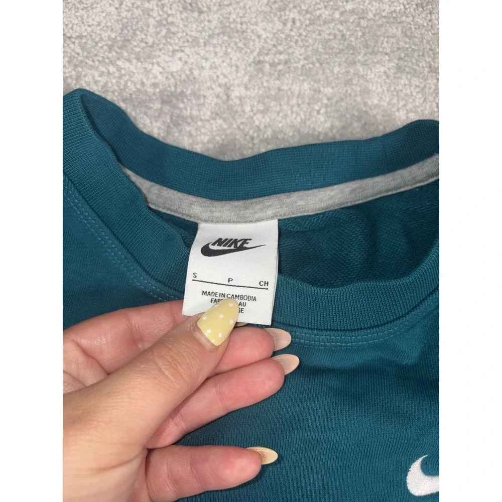 Nike Sportswear French Terry Sweatshirt Teal Green 637902-381 S